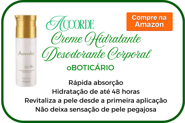 imagem mostra um frasco do hidratante desodorante corporal da Linha Accordes do Boticário.