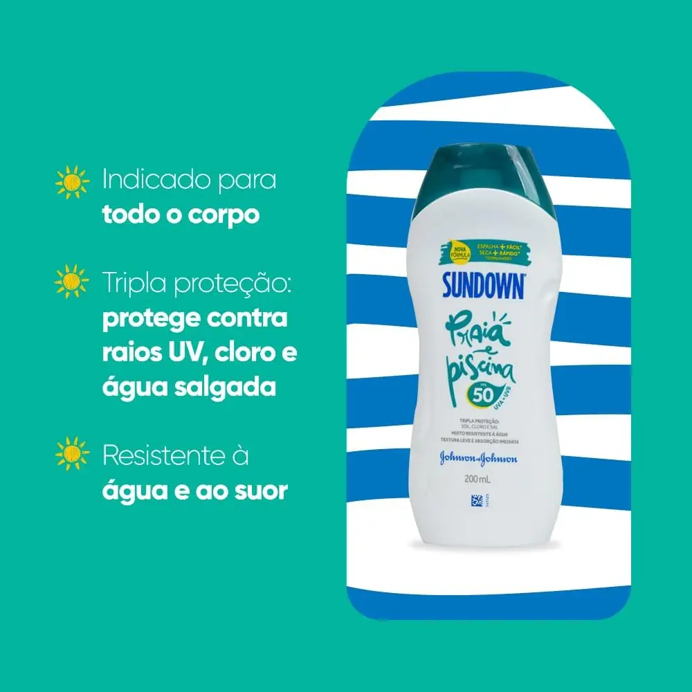 Sundown Praia e Piscina FPS 50 é o mais vendido entre os melhores protetores solares para o corpo.