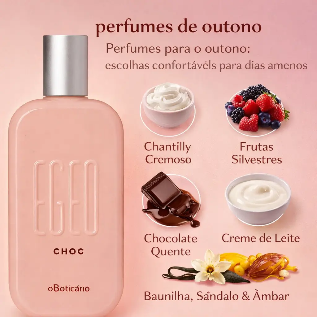 Egeo Woman Choc do O Boticário entre os destaques de perfumes de outono