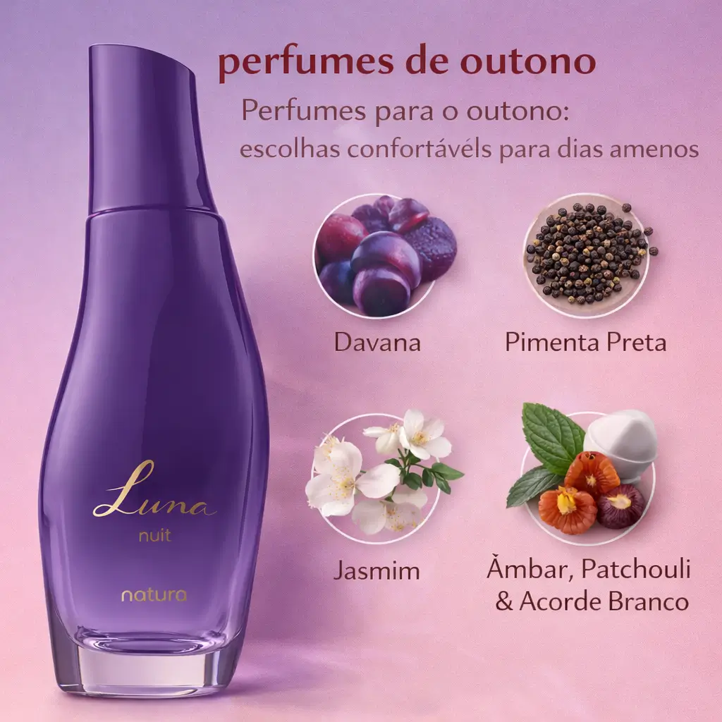 Luna Nuit da Natura como destaque de perfumes de outono